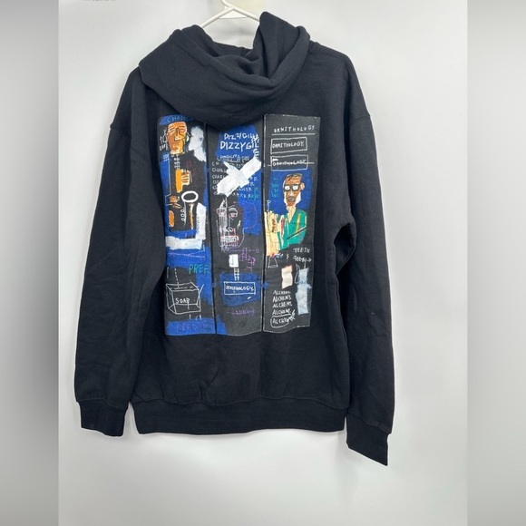 HTF Jean Michel Basquiat Fleece Hoodie Sweatshirt One Size (L/XL) - Picture 1 of 3